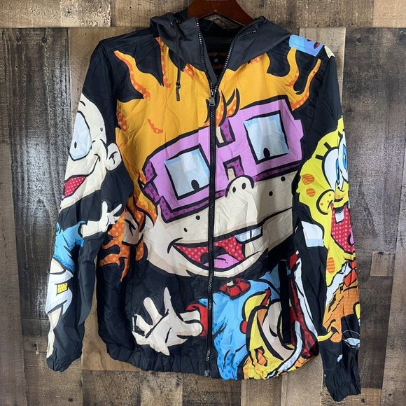 Members Only x Nickelodeon Puffer Jacket Medium  Rugrats SpongeBob n Stimpy - Picture 1 of 10